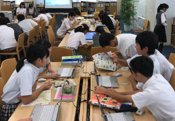 図書資料と電子資料を利用した授業